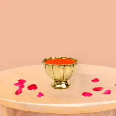 Brass Lotus Chandhan Bowl